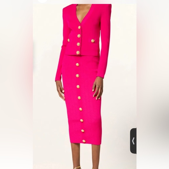 Balmain Dresses & Skirts - Balmain set with tags hot pink size 34